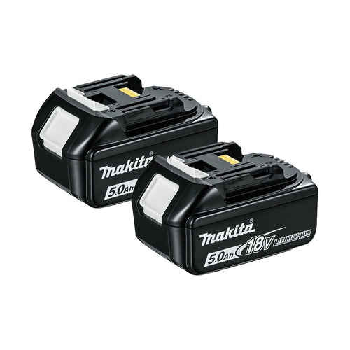 2 x Makita Battery 18V 5 0Ah BL1850B Star Li-ion Silver
